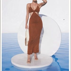 NWOT Cult Gaia Serita cutout woven knit maxi dress